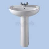 New Galerie Gn4322 600mm Two Tap Holes Basin Wh Gn4322wh