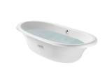 Eliptico Oval Cast Iron Bath With White Exterior And Anti-slip Base 23365007