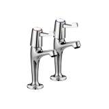 Bristan Value Lever High Neck Pillar Taps Chrome Val2 Hnk C Cd