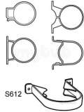 Hunter 160mm Pipe Bracket S412-b