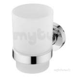 Iom Tumbler Holder Frosted Glass/chrome