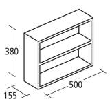 Concept Space Shelf 500 Gls Wht Fil In Unit E1435wg