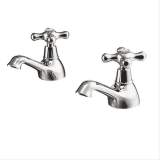 IDEAL STANDARD KINGSTON E6045 BASIN PILLAR TAPS PAIR CP