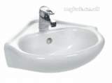 27.0371 Kompact Cornr Cloakroom Basin One Tap Hole Wh