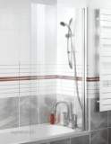 Manhattan M3 Square Top Bathscreen Ch/cl