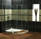 Polished Silver AquaSpace Clear Glass Walk-Around Shower Enclosure 1900x1500mm