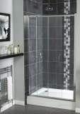 Fen0921aqu Polished Silver Shine Clear Glass Sliding Shower Door 1850x1700mm