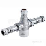 Chrome Gummers 15mm Thermostatic Mixing Valve With Isolation