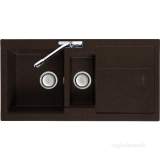 Carron Phoenix Blg150dbx4kca Espresso Bali Kitchen Sink With Large 1.5 Bowl And Drainer