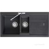 Graphite Bali Reversible Kitchen Sink With Drainer And Large 1.5 Bowl
