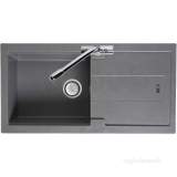 Stone Grey Bali Kitchen Sink Reversible With Drainer And Large Single Bowl