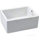 White Belfast Ceramic Single Bowl Kitchen Sink with Weir Overflow