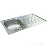 Contessa Kitchen Sink With Left Hand Single Bowl And Drainer