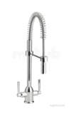 Carron Phoenix 2t1038 Chrome Dante Pro Chrome Double Handle Kitchen Tap