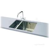 Carron Phoenix 122.0155.208 Ss Deca Polished Kitchen Sink With Left Hand Small Bowl