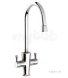 Carron Phoenix 2t1051 Chrome Flora Chrome Double Handle Kitchen Tap