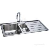 Isis Deep Square 1.5 Bowl Kitchen Sink With Right Handed Drainer