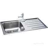 Isis Deep Square Single Bowl Kitchen Sink With Right Hand Drainer