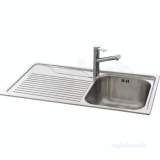 101.0042.951 SS Lavella Kitchen Sink with Left Hand Single Bowl and Drainer