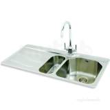 Maui Kitchen Sink With Chamfered 1.5 Bowl And Left Hand Drainer