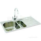 Maui Kitchen Sink With Chamfered 1.5 Bowl And Right Hand Drainer