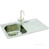 Maui Chamfered Single Bowl Kitchen Sink With Right Hand Drainer