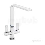 Carron Phoenix 2t1000 Chrome Rennie Chrome Double Handle Kitchen Tap