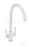 Carron Phoenix 2t1009 Brushed Nickel Savona Brushed Nickel Double Handle Kitchen Tap