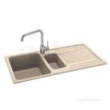Champagne Summit Reversible Kitchen Sink With Drainer And 1.5 Bowl