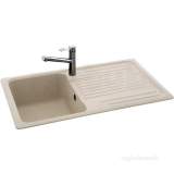 Champagne Summit Reversible Kitchen Sink With Drainer And Large Single Bowl