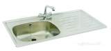 Unisink Single Tap Kitchen Sink with Single Bowl and Left Hand Drainer