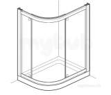 Coram Oqd108cuwf White Optima Offset Quadrant Shower Frame Set 1000x800mm