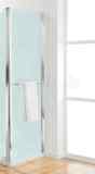 Coram Osr90suc Chrome Optima 900mm Side Panel With Rail With Satin Glass