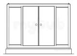 Ods17cuwd White Optima 1700mm Door Pack For Double Sliding Door