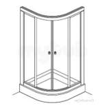 Coram Oqdcuwd White Optima Quadrant Shower Enclosure Door Set With Clear Glass