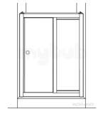 Coram Osl14cuwd White Optima Sliding Shower Door Set 1400mm