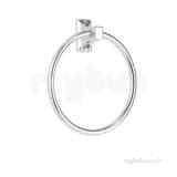 Croydex Qm731541 Chrome Modern Wall Mounted Single Towel Ring From The Sutton Range