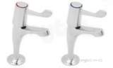 Deva DLT SPEC103 Chrome Lever Action Chrome Sink Taps 6 Levers