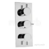 Deva Levvtrit01 Chrome Thermosurevertical Triple Lever Shower Valve
