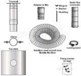 Smooth Bore 6 Metre Flexible Flue Kit For Boiler Up To 46 Kw