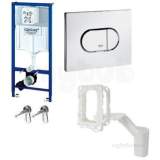 Grohe 38868001 White Rapid Sl Wall Concealed Cistern And Frame With Nova Wall Plate