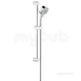 Chrome Tempesta Shower Rail Iv With 600mm Height Includes Shower Head Rail And Hose