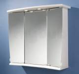 Hib 41600 White Alata Illuminated Bathroom Cabinet With Triple Mirrored Doors