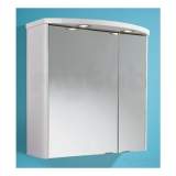 Hib 993.856015 Ambiente Illuminated Bathroom Cabinet With 60/40 Split Mirrored Doors