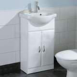 Hib 993.994536 White Denia 450mm Drop-in Wash Basin One Tap Hole