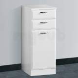Hib 993.203045 White Denia 320mm Bathroom Vanity Base Unit Two Drawer One Door