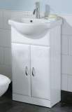 Hib 993.204511 White Denia 450mm Bathroom Vanity Base Unit Two Doors