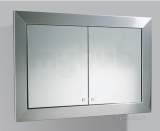 Hib 1062200 Ss Gamma Bathroom Cabinet With Double Mirrored Doors Inside Frame