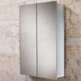 Jupiter Double Sided Mirrored Doors Bathroom Cabinet Glass Shelves