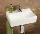 Hib 8921 Chrome/white Malo Murcia Rectangular Cloakroom Wash Basin With Towel Rail